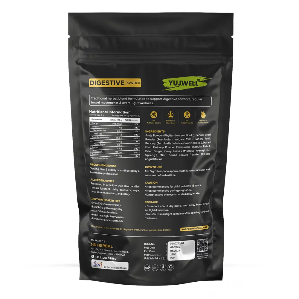 YUJWELL Digestive Powder – Herbal Blend for Healthy Digestion