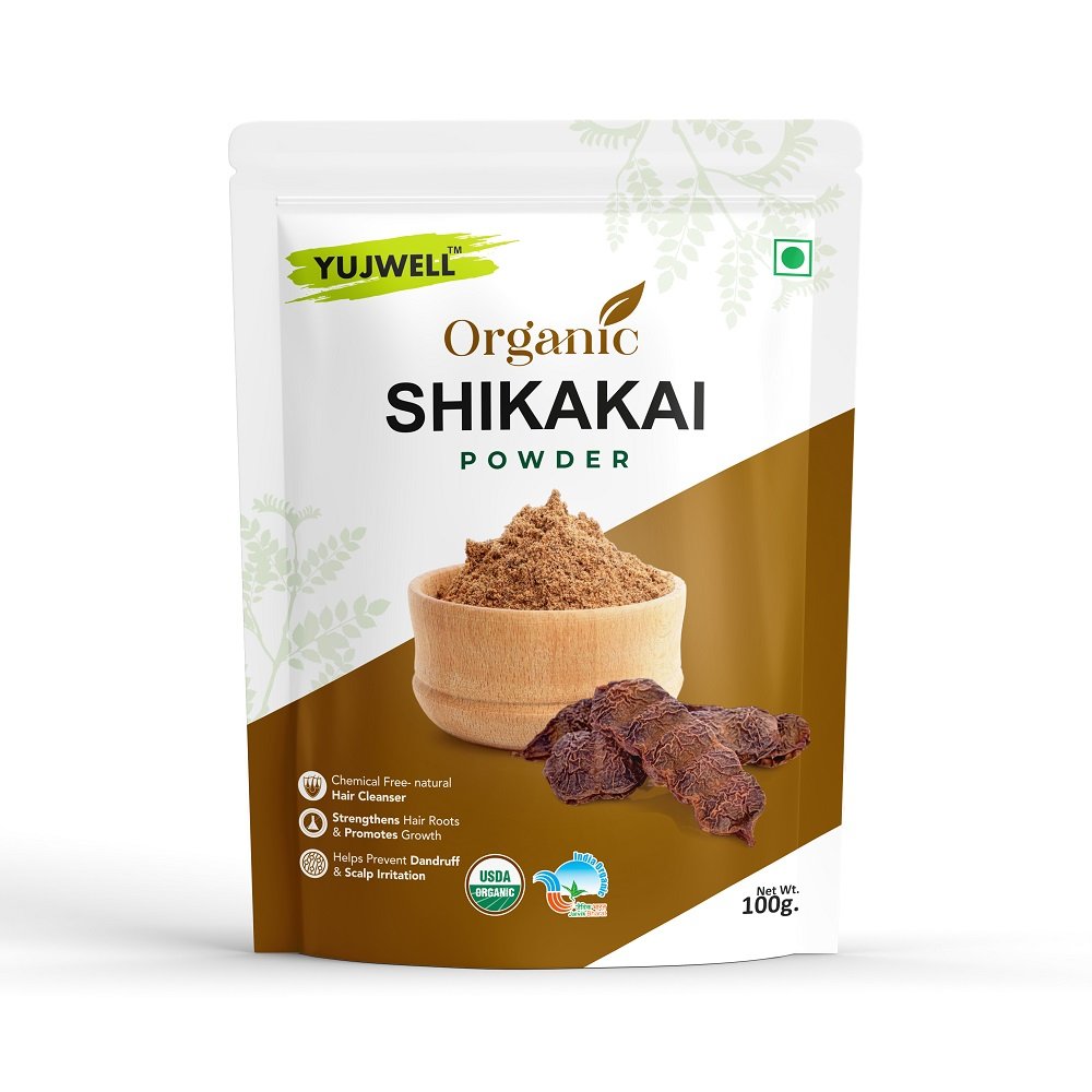 YUJWELL Organic Shikakai Powder – USDA & India Organic Certified Natural Hair Cleanser