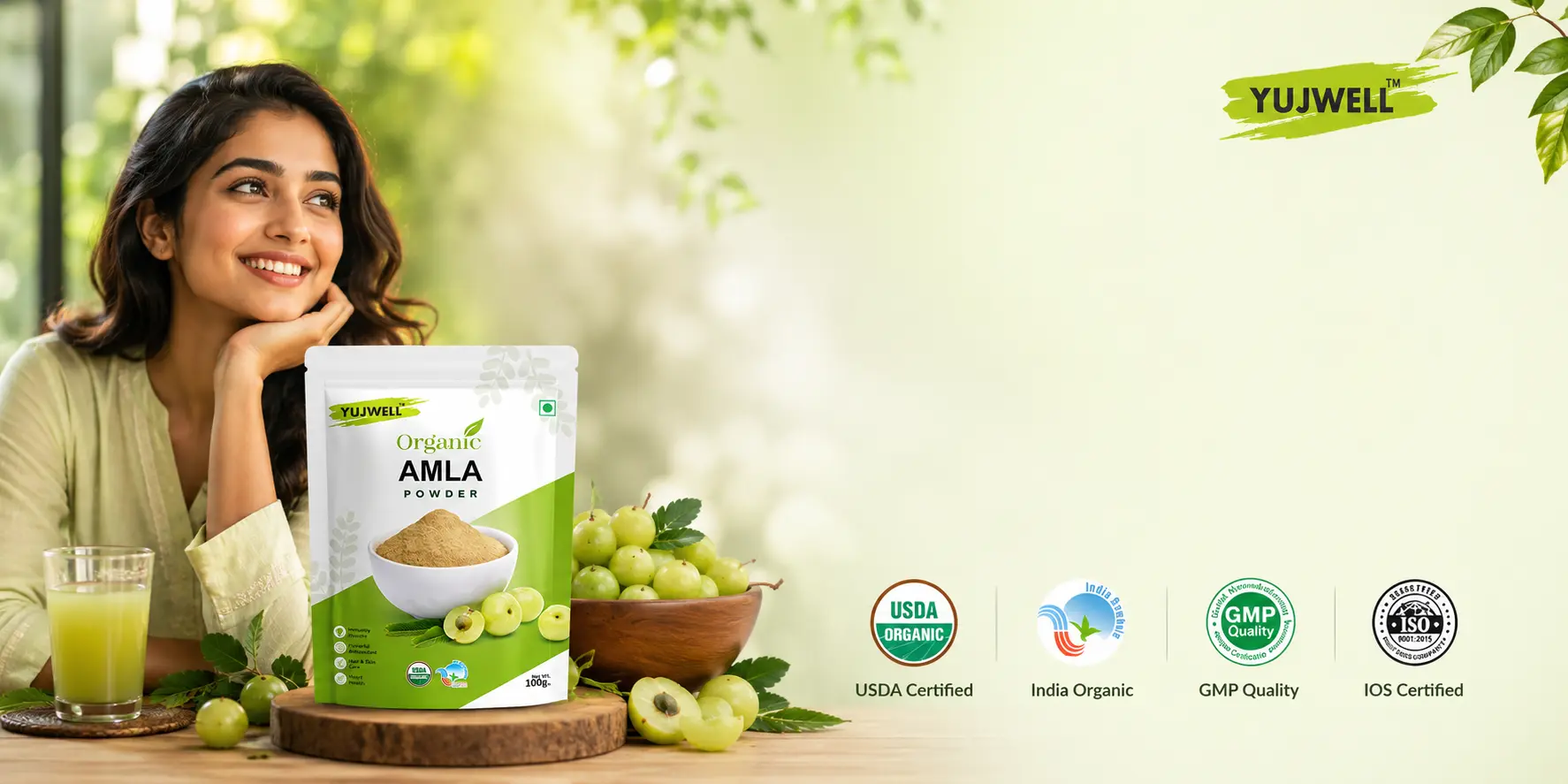 YUJWELL Certified Organic Amla Powder