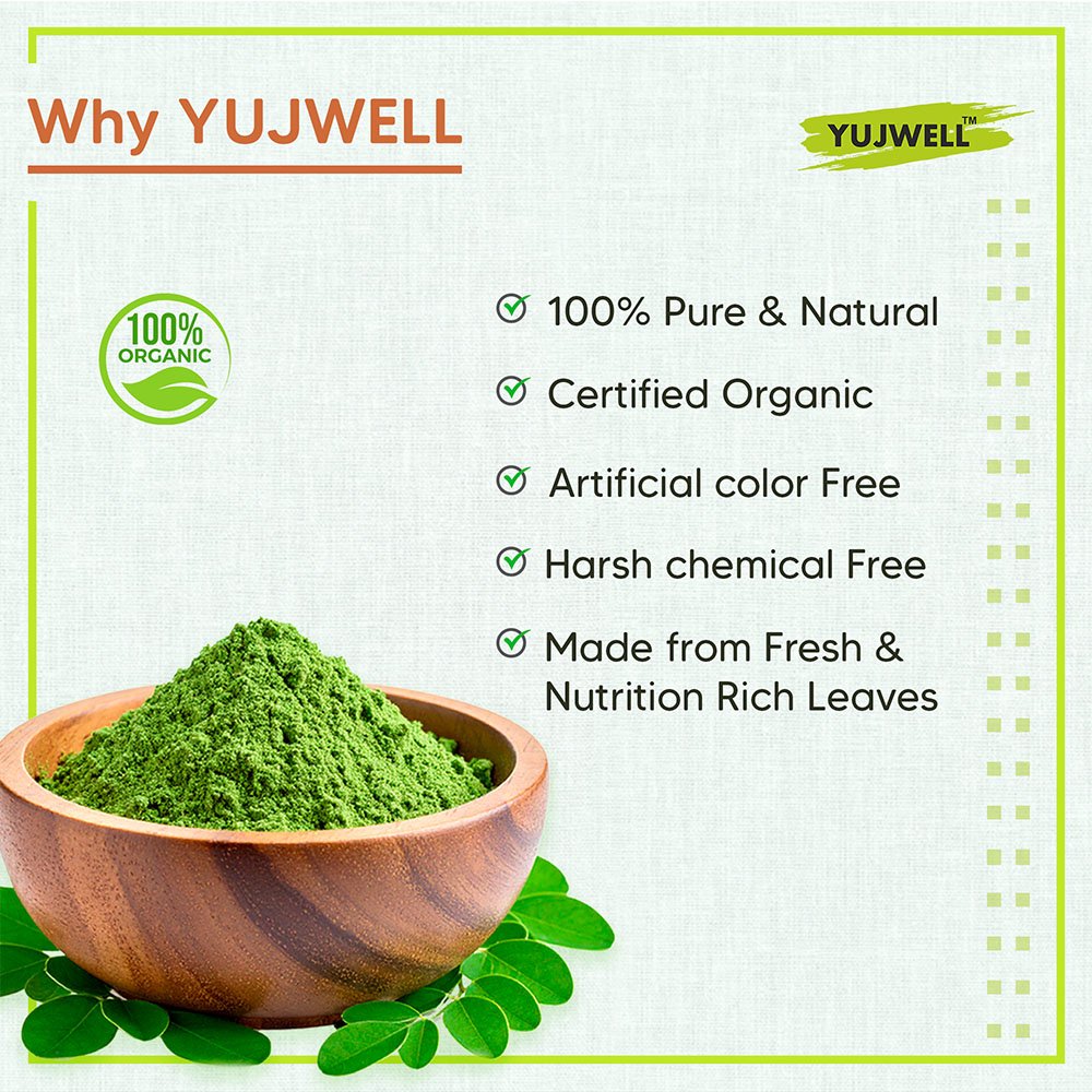 YUJWELL Organic Moringa Powder – USDA & India Organic Certified Superfood