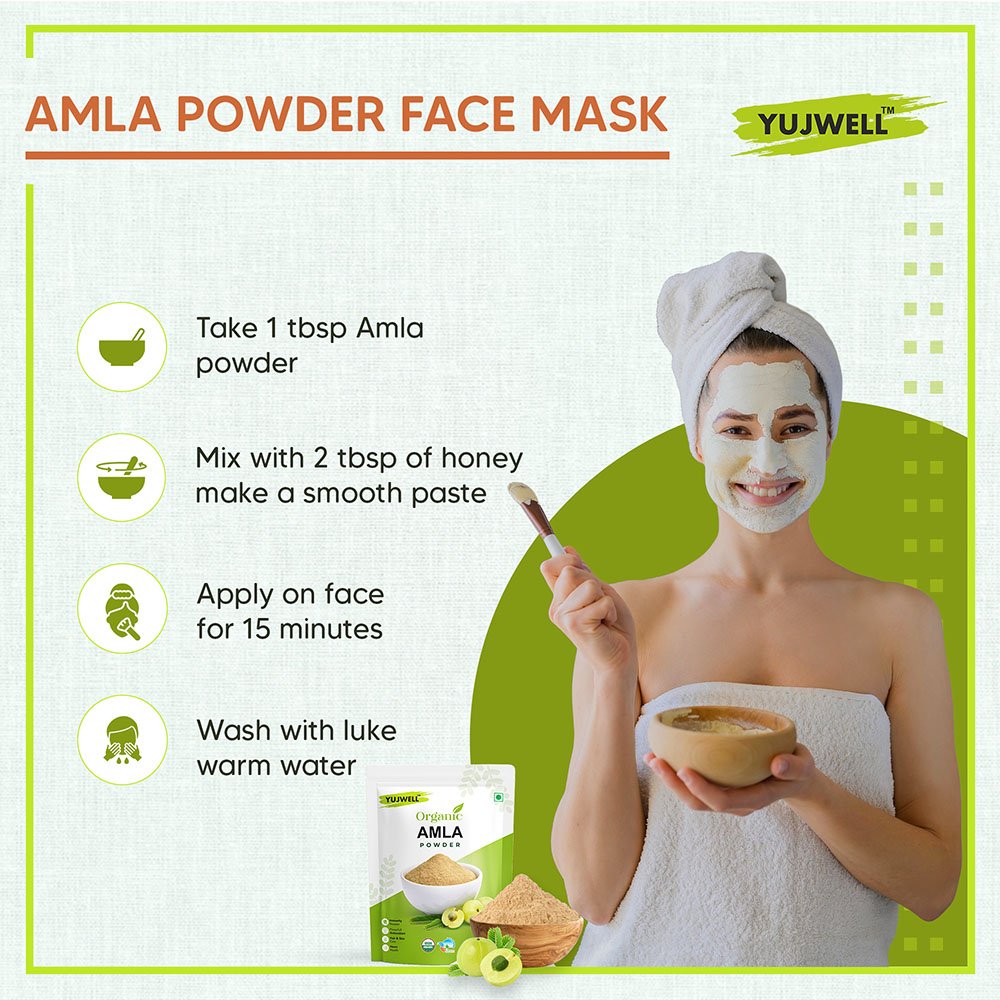 YUJWELL Organic Amla Powder – USDA & India Organic Certified Herbal Superfood